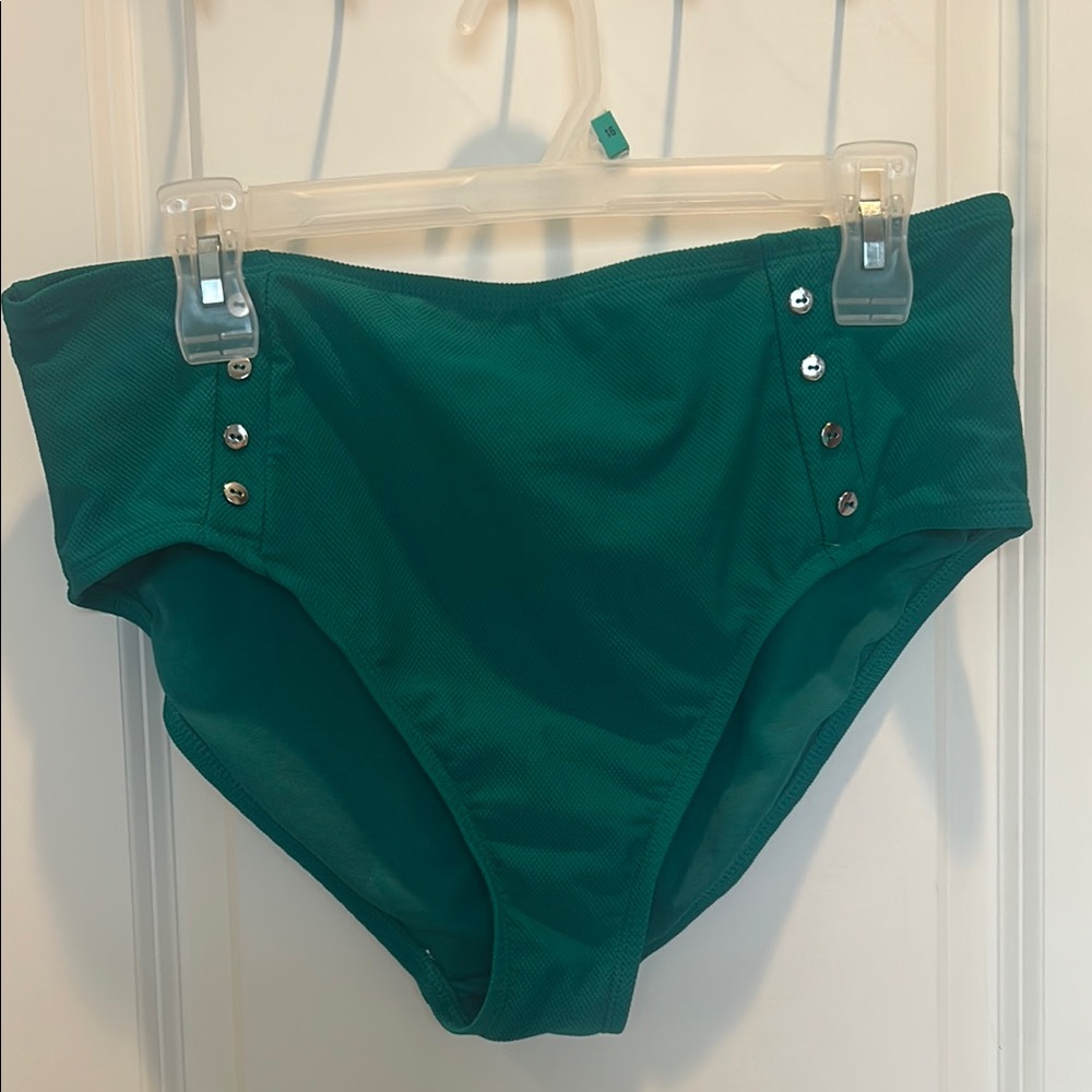Teal High-Waisted Bikini Bottoms